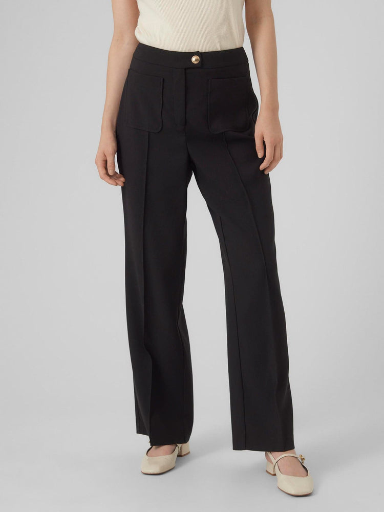 Γυναικείο παντελόνι με τσάκιση  VMGECINA HW WIDE PANTS TLR WVN BTQ 10293713 | 10293713