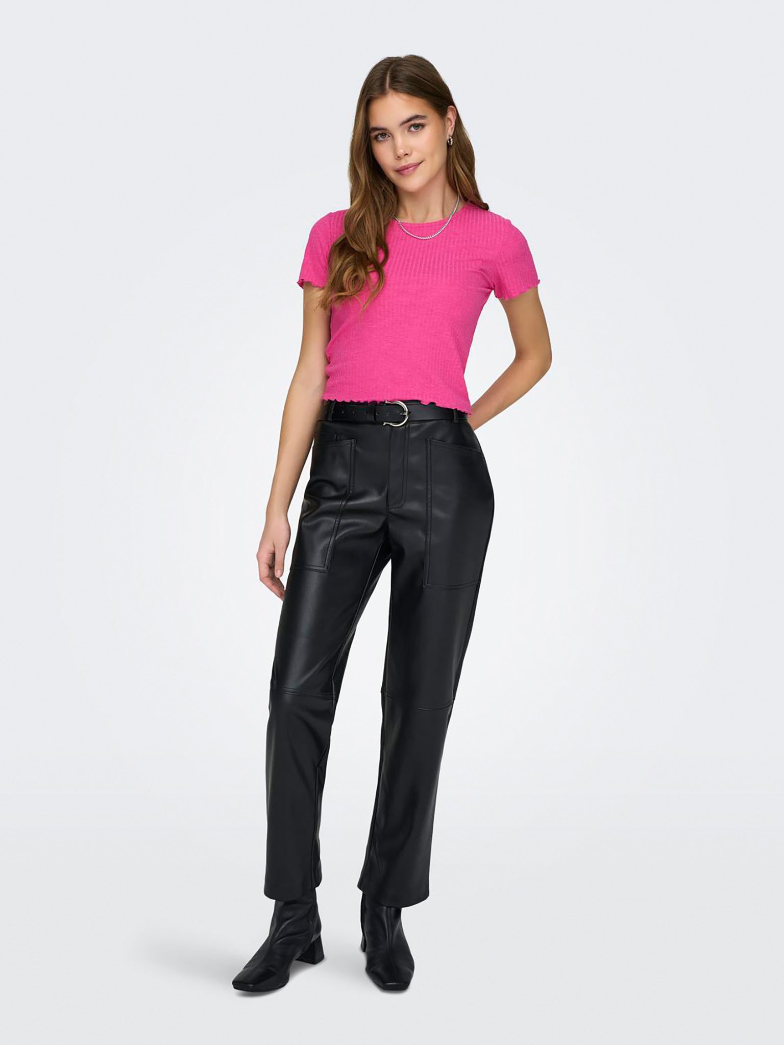 Γυναικεία μπλούζα crop ριπ ONLEMMA S/S SHORT TOP NOOS JRS 15201206 | 15201206