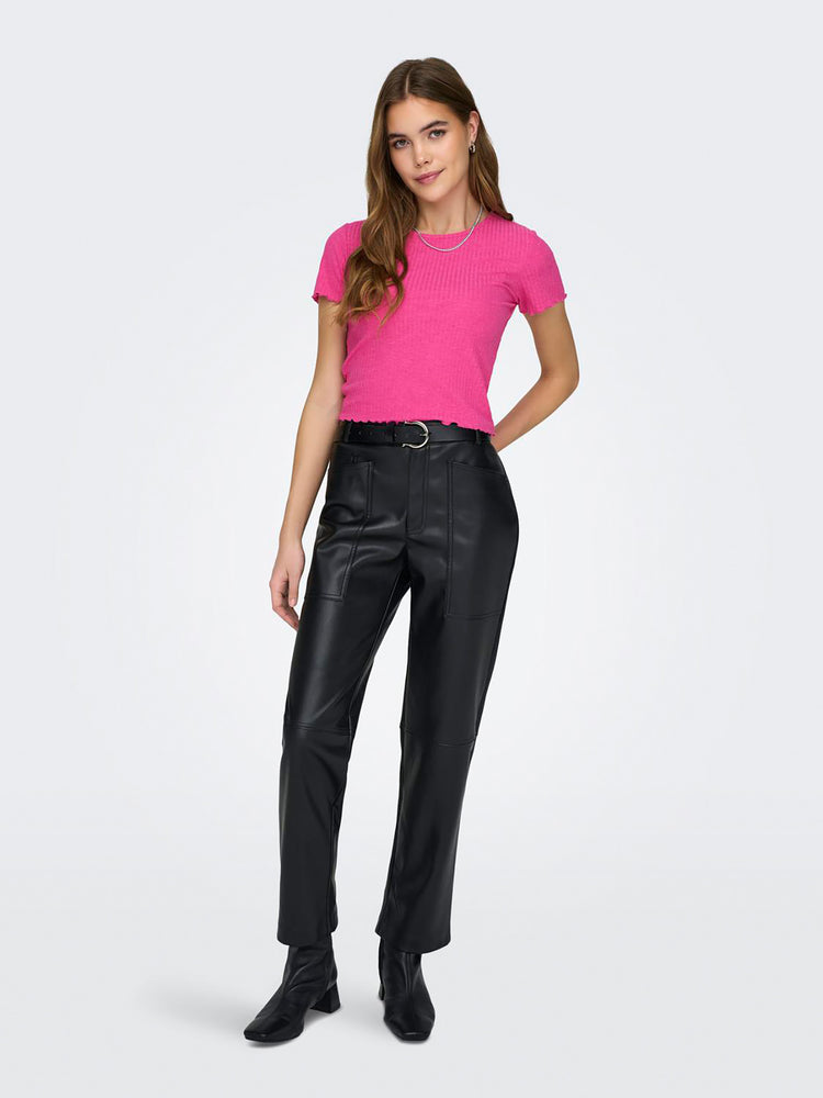 Γυναικεία μπλούζα crop ριπ ONLEMMA S/S SHORT TOP NOOS JRS 15201206 | 15201206