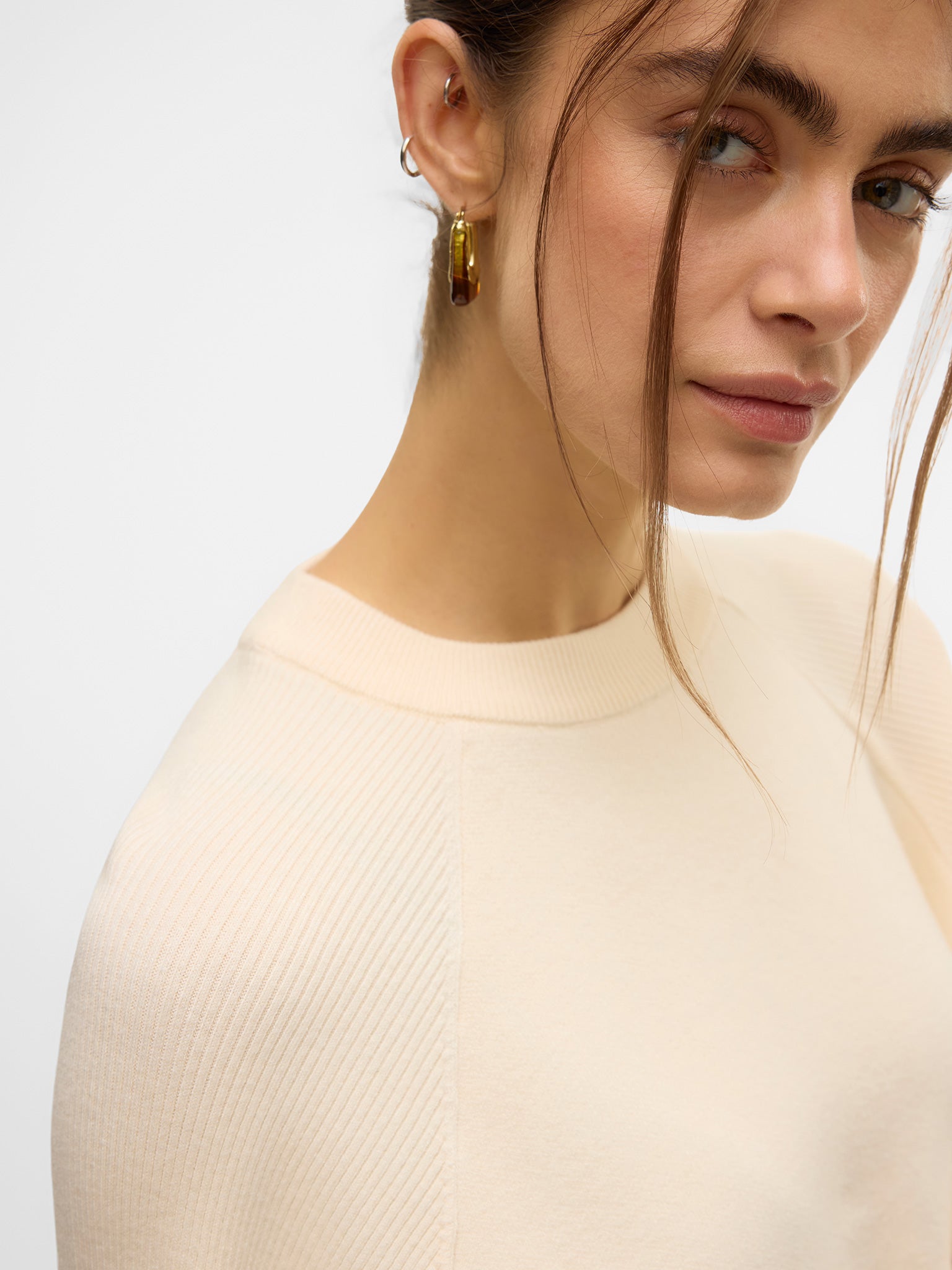 Γυναικεία μπλούζα πλεκτή VMGOLD MIX LS O-NECK PULLOVER 10315516 | 10315516