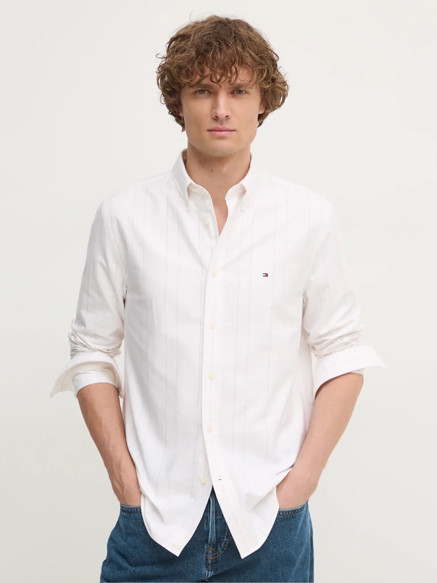 Ανδρικό πουκάμισο HERITAGE OXFORD FINE STP SHIRT MW0MW375690FA | MW0MW375690FA