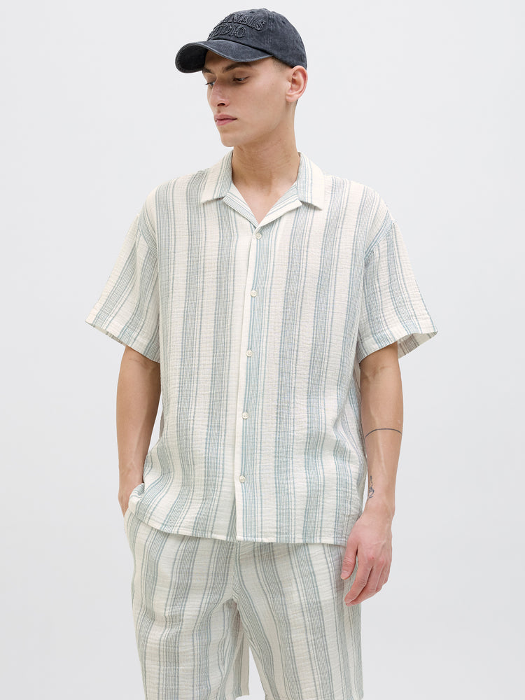 Ανδρικό πουκάμισο ριγέ JOREASTER PATRAS RESORT SHIRT SS 12274798 | 12274798