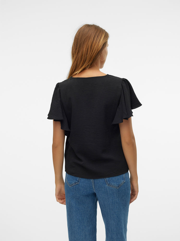 Γυναικεία μπλούζα VMALVA SS FRILL TOP WVN EXP 10327301 | 10327301