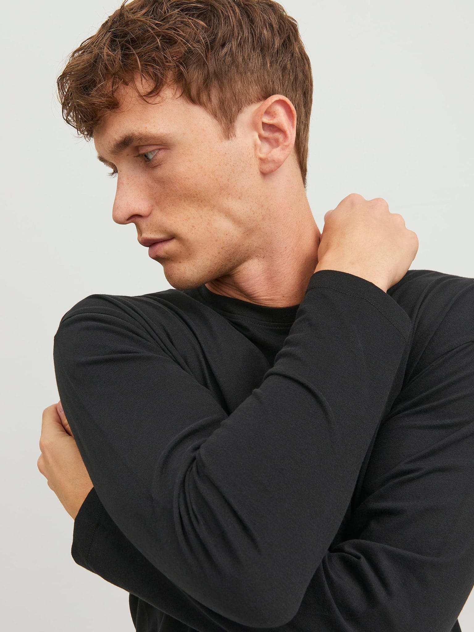 Ανδρική μπλούζα μακό JJENOA TEE O-NECK LS NOOS 12190128 | 12190128