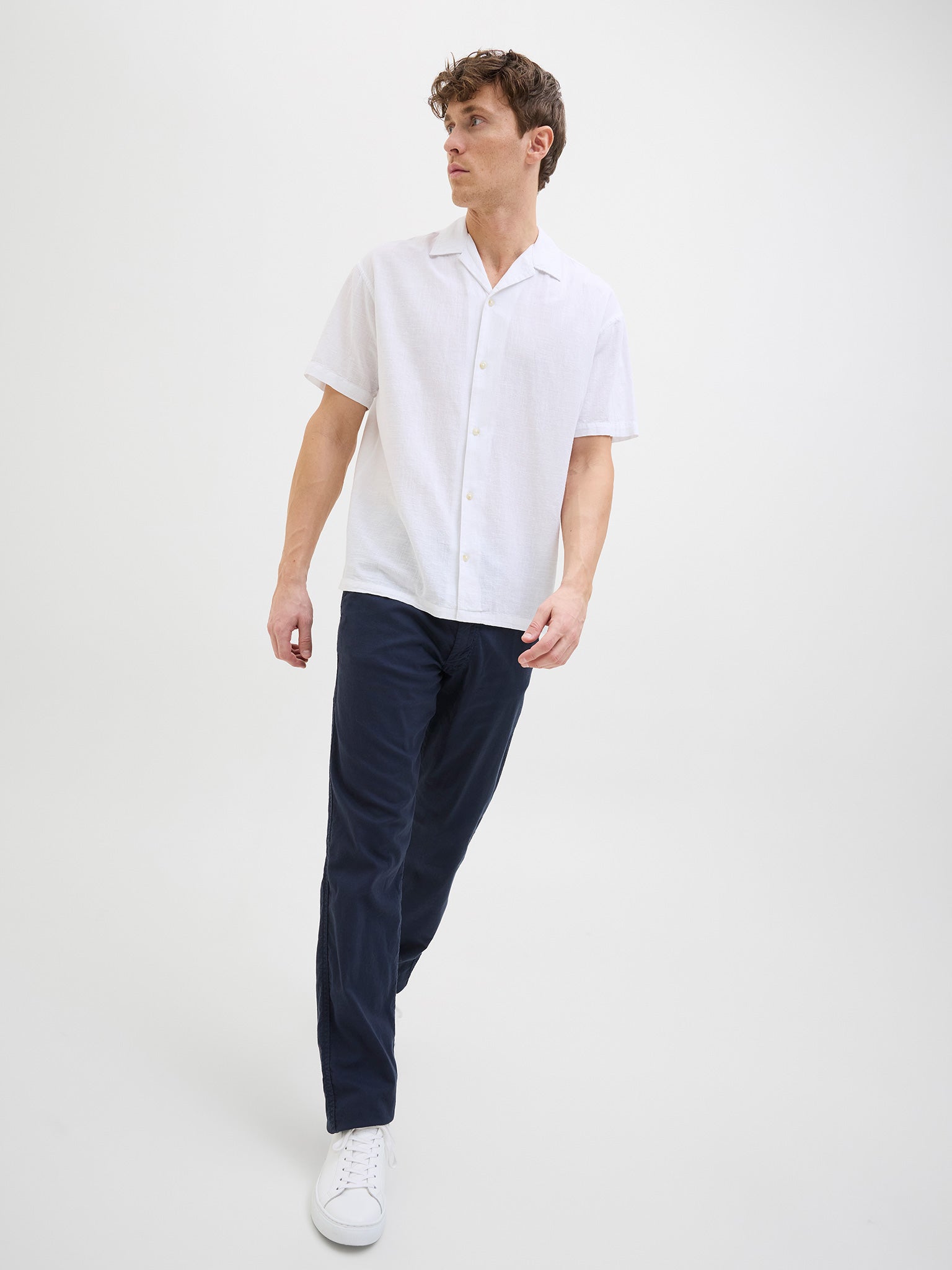 Ανδρικό παντελόνι λινό JPSTKANE HYBRID BONDI JOGGER 12274977 | 12274977