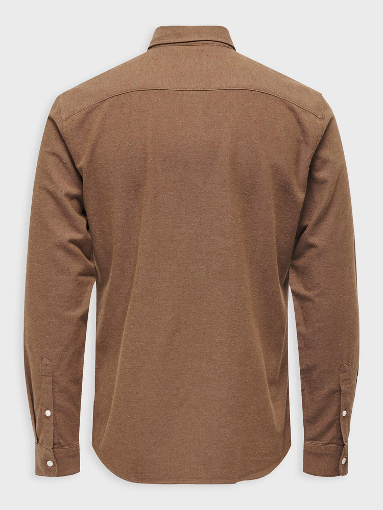 Ανδρικό πουκάμισο ONSBEN LIFE SLIM FLANNEL SOLID LS SHIRT 22025607 | 22025607