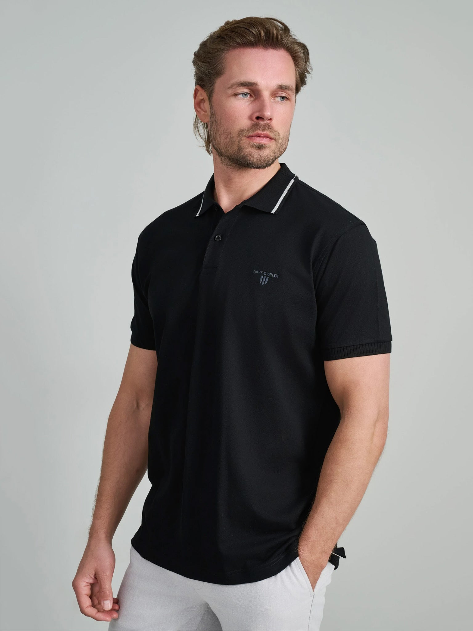 Ανδρικό polo black 24EY.027/PL | 24EY.027/PL
