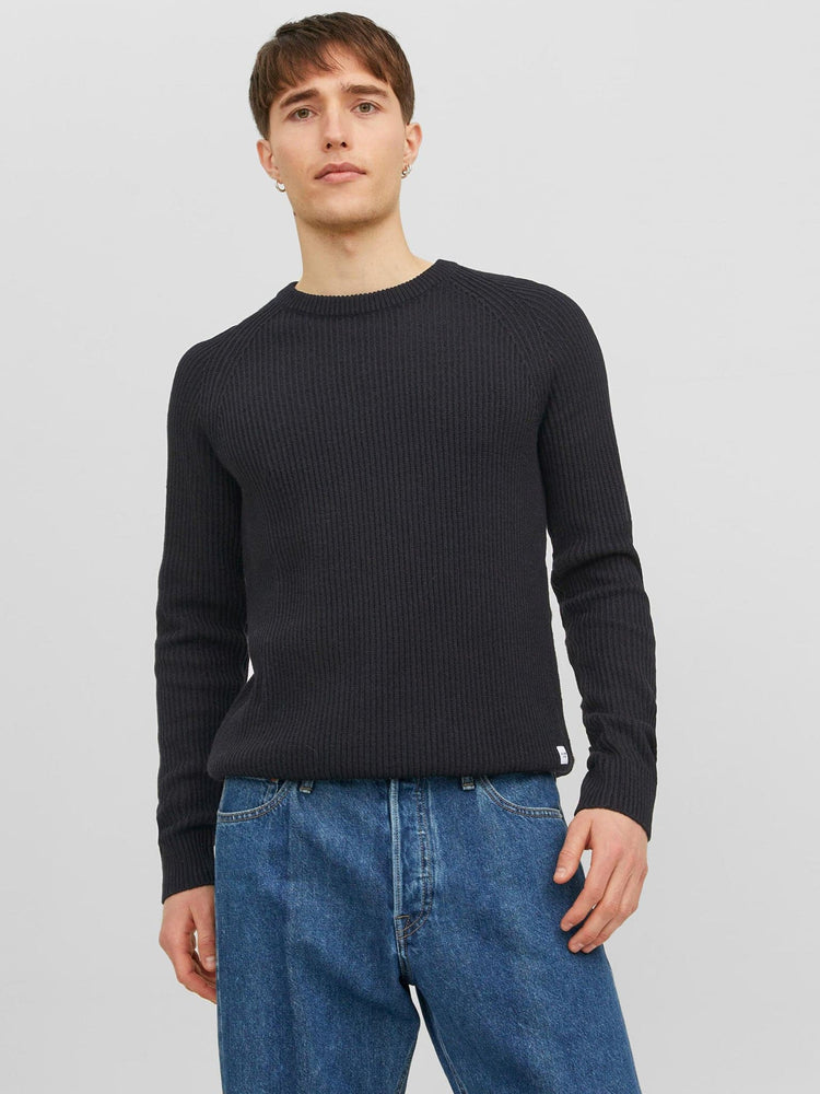 Ανδρική μπλούζα πλεκτή JJPANNEL KNIT CREW NECK AW23 12236304 | 12236304