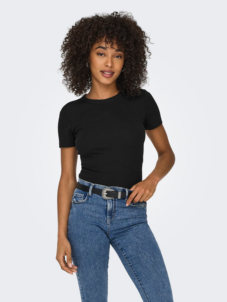 Γυναικείο t-shirt ριπ ONLEASY S/S O-NECK TOP BOX JRS 15330639 | 15330639