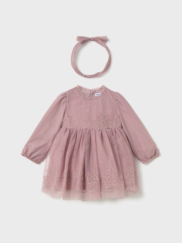 Βρεφικό φόρεμα τούλινο με κορδέλα 15-02902-065 | 15-02902-065