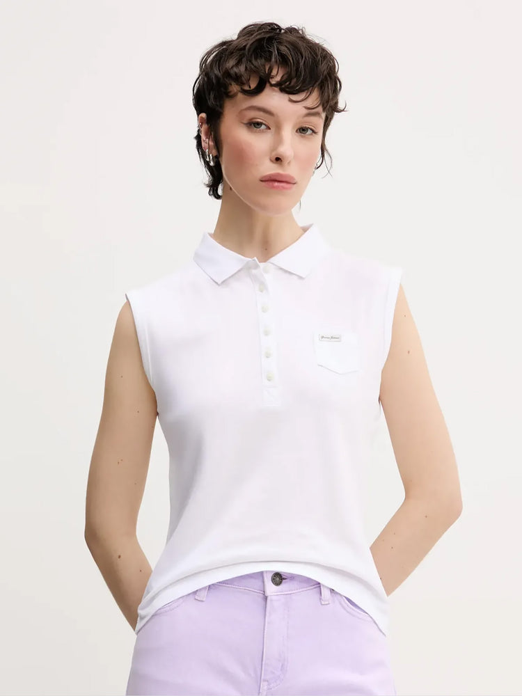 Γυναικεία polo μπλούζα sleeveless collar slim W5GP24KCYR1G011 | W5GP24KCYR1G011