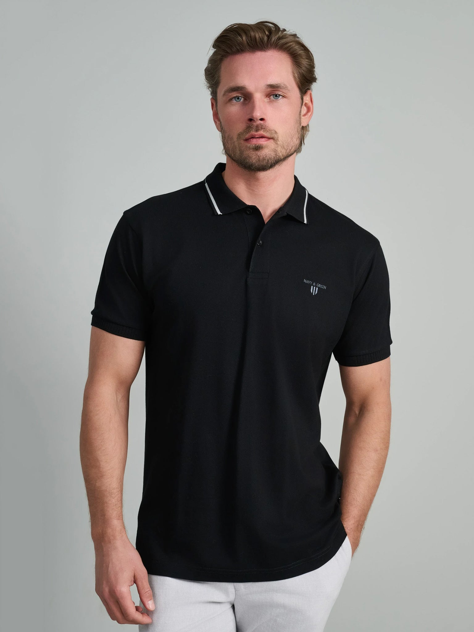 Ανδρικό polo black 24EY.027/PL | 24EY.027/PL