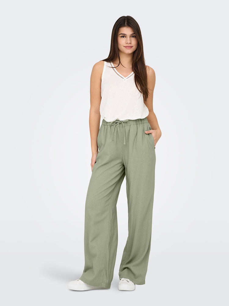 Γυναικεία παντελόνα ONLCARO MW LINEN BL PULL-UP PANT CC PNT 15291807 | 15291807