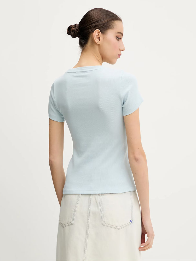 Γυναικείο t-shirt ριπ embro slim - organic cotton gunnar rib W5GP62KA0H1A83L | W5GP62KA0H1A83L