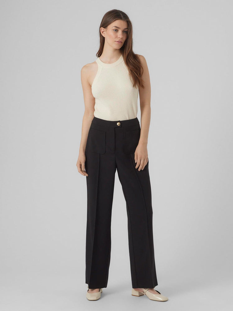 Γυναικείο παντελόνι με τσάκιση  VMGECINA HW WIDE PANTS TLR WVN BTQ 10293713 | 10293713