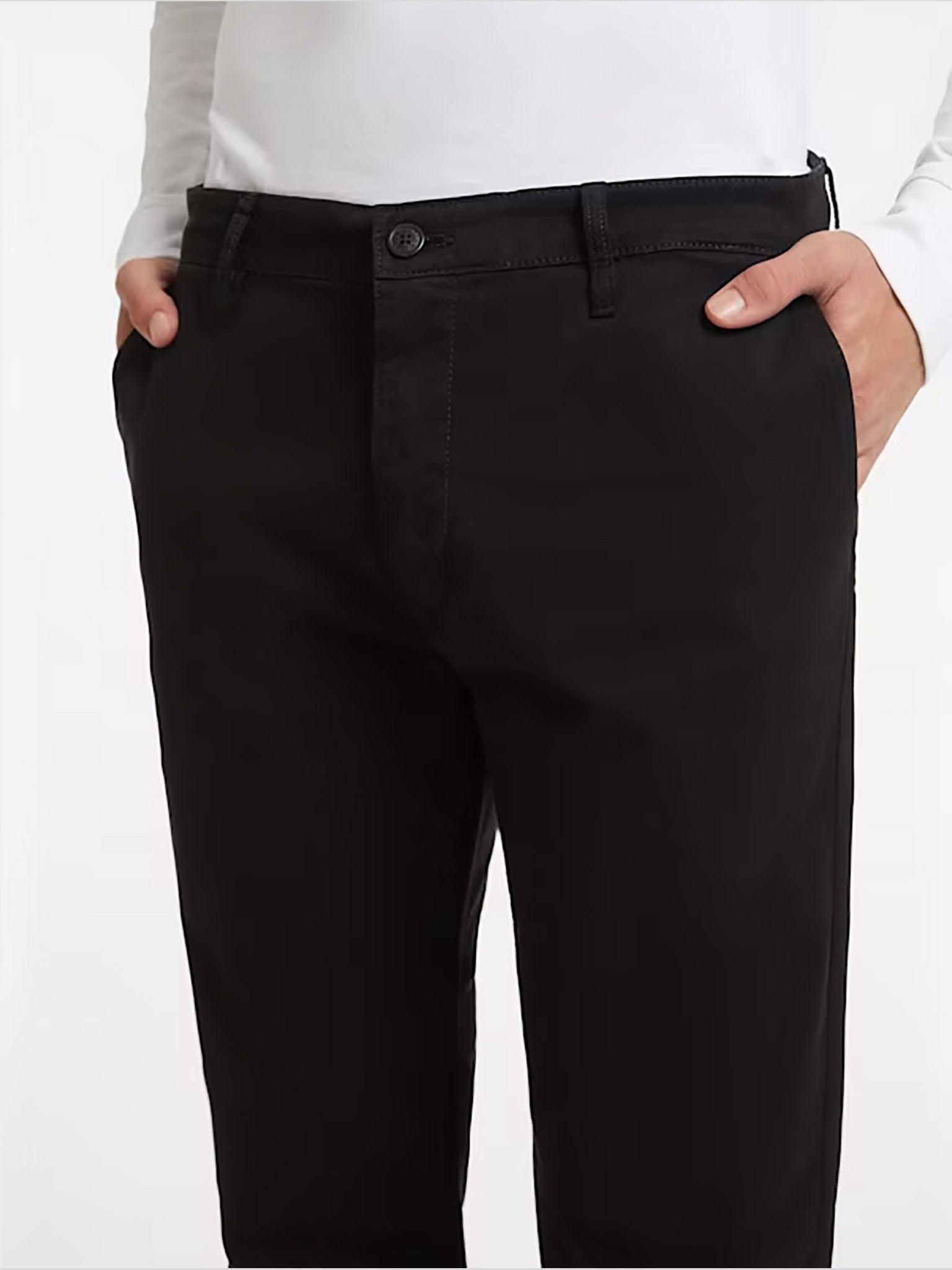 Ανδρικό παντελόνι slim chino M4YB33WGB5AJBLK | M4YB33WGB5AJBLK