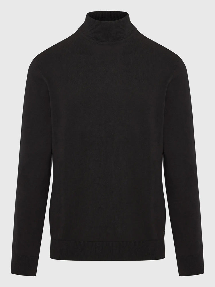 Ανδρική μπλούζα ψιλή πλέξη FBM010-005-09 BLACK | FBM010-005-09