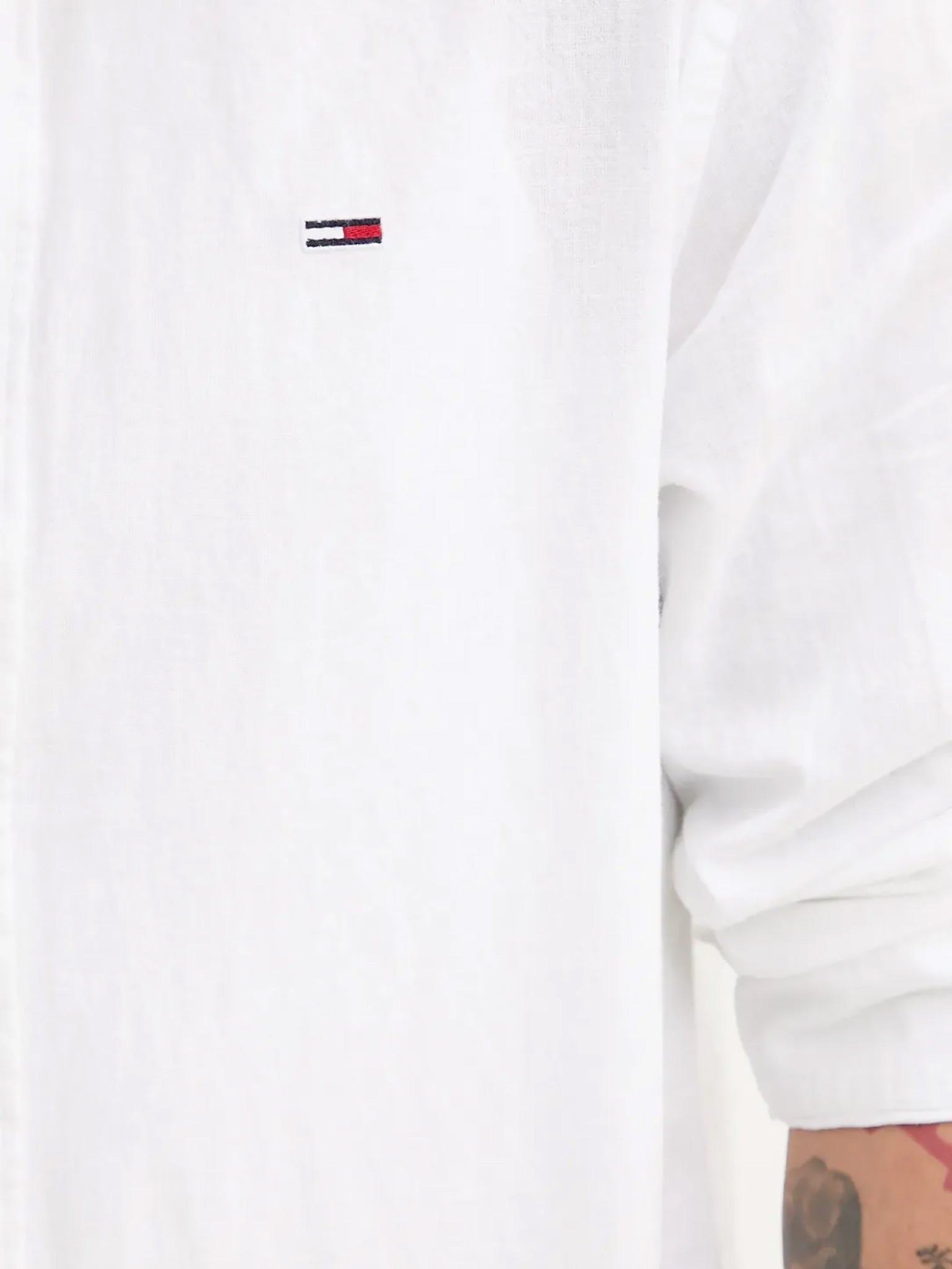 Ανδρικό πουκάμισο TJM REG LINEN BLEND LS SHIRT DM0DM20875YBL | DM0DM20875YBL