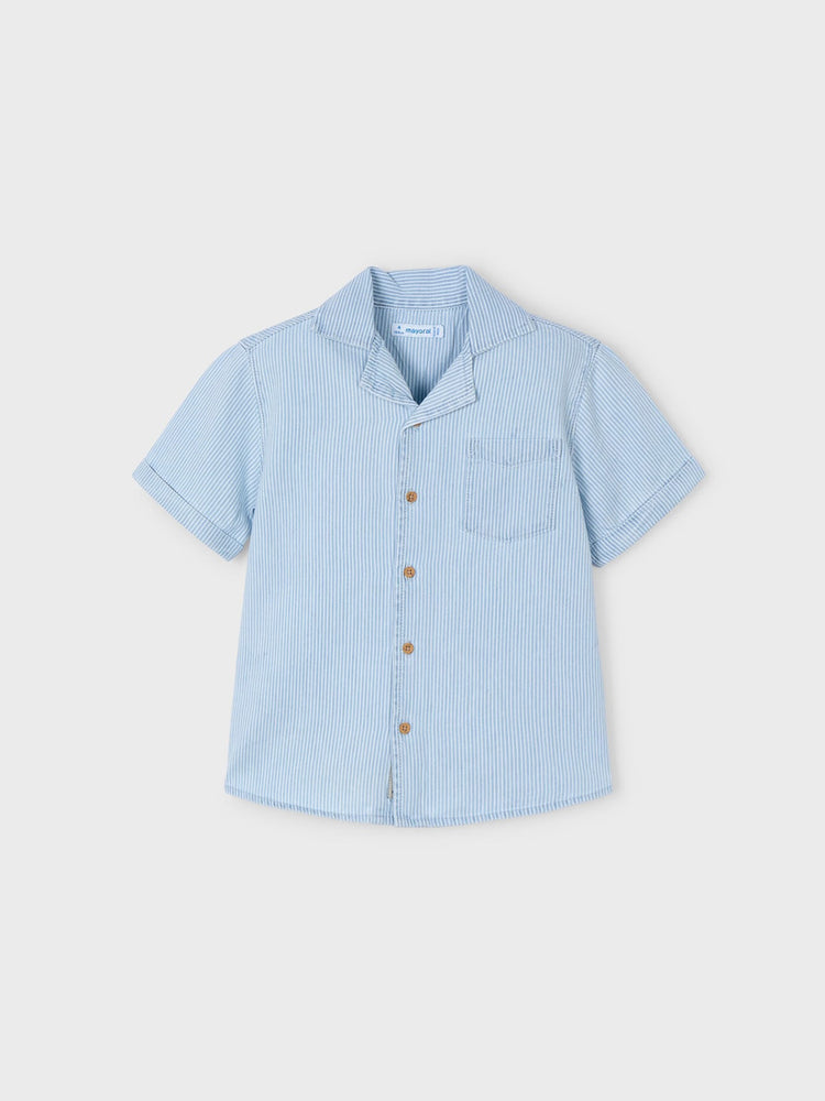 Παιδικό πουκάμισο τζιν ριγέ 25-03116-030 | 25-03116-030