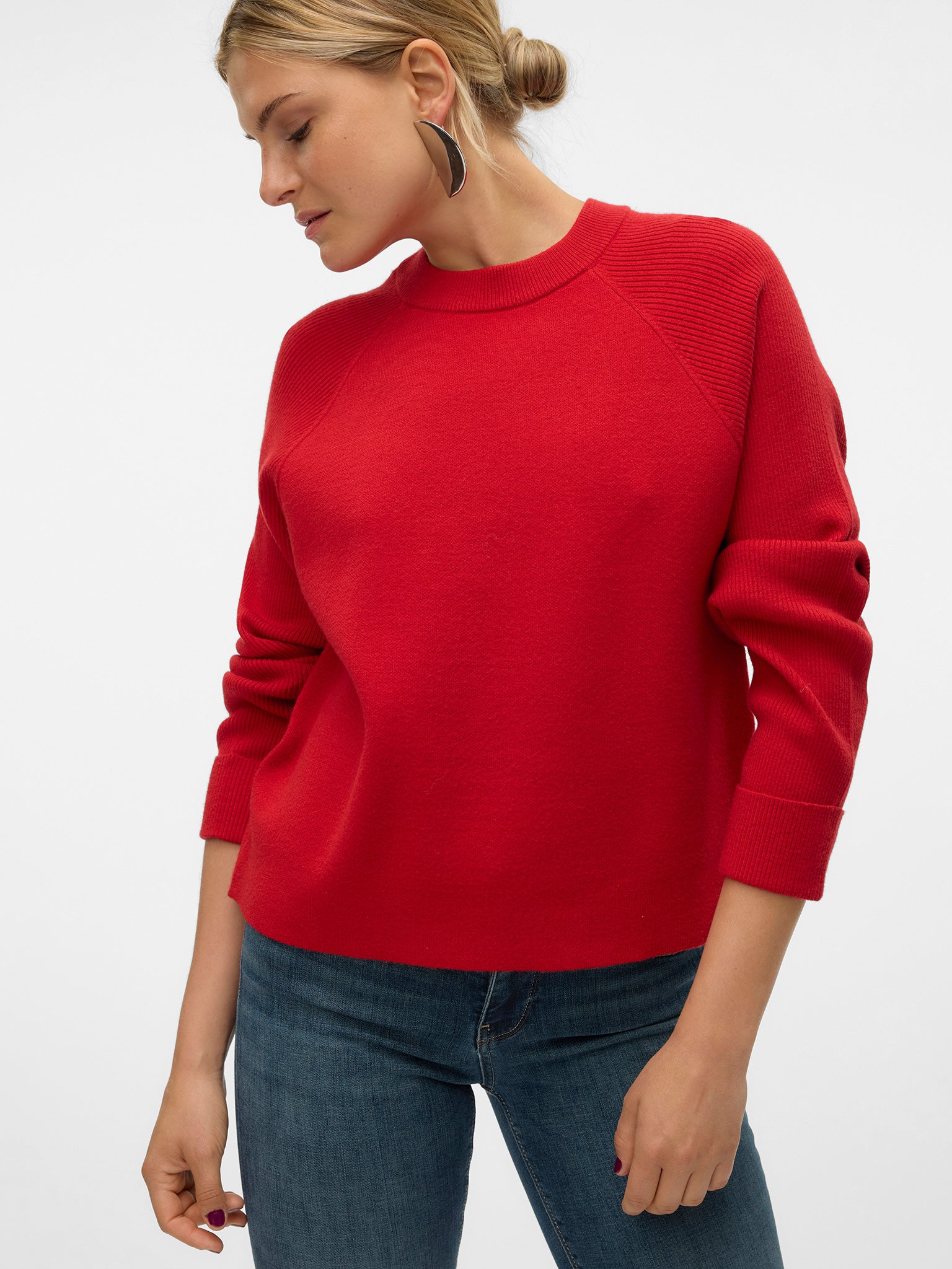 Γυναικεία μπλούζα πλεκτή VMGOLD MIX LS O-NECK PULLOVER 10315516 | 10315516