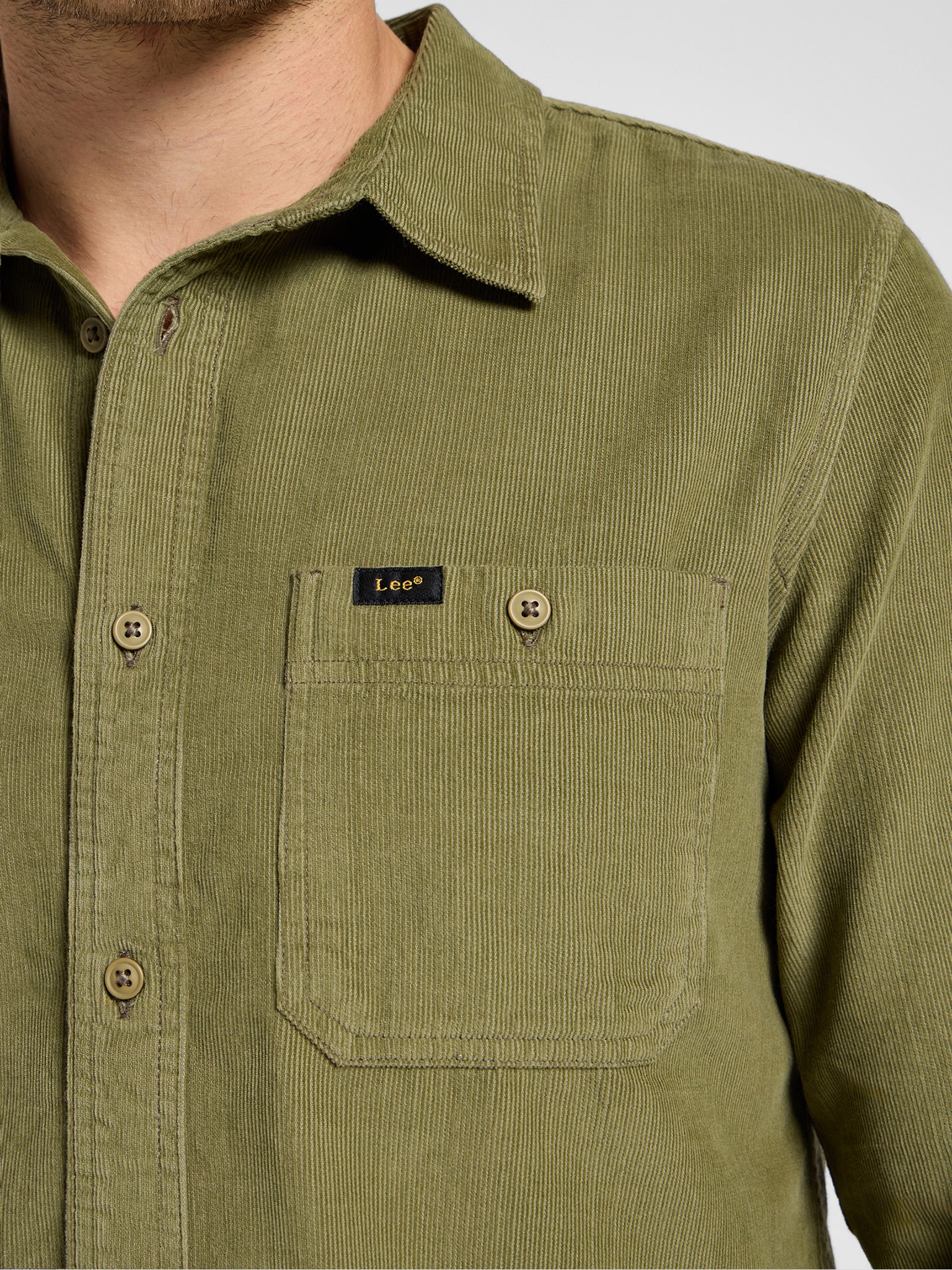 Ανδρικό πουκάμισο κοτλέ cotle shirt green 112355729 | 112355729