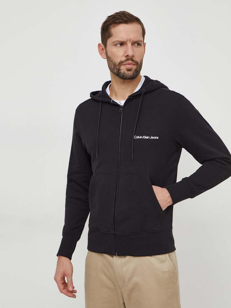 Ανδρική ζακέτα φούτερ INSTITUTIONAL ZIP THROUGH HOODIE J30J325148BEH | J30J325148BEH