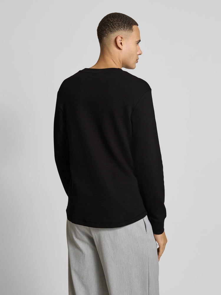 Ανδρική μπλούζα MONOLOGO WAFFLE LS TEE J30J327120BEH | J30J327120BEH