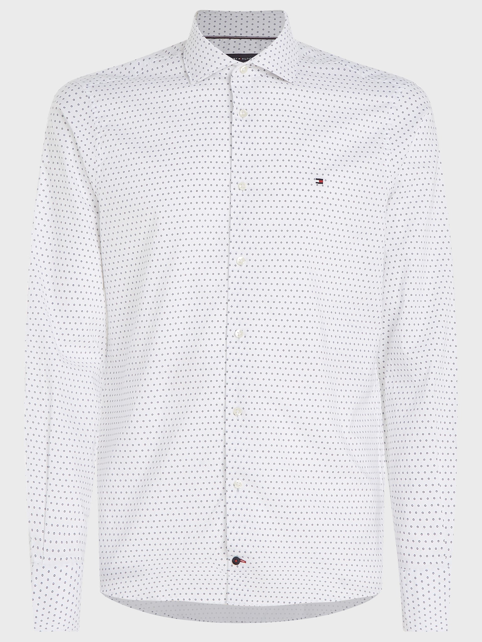 Ανδρικό πουκάμισο με μικροσχέδιο CL-W OXF CIRCLE PRINT SHIRT SF MW0MW34649YCF | MW0MW34649YCF