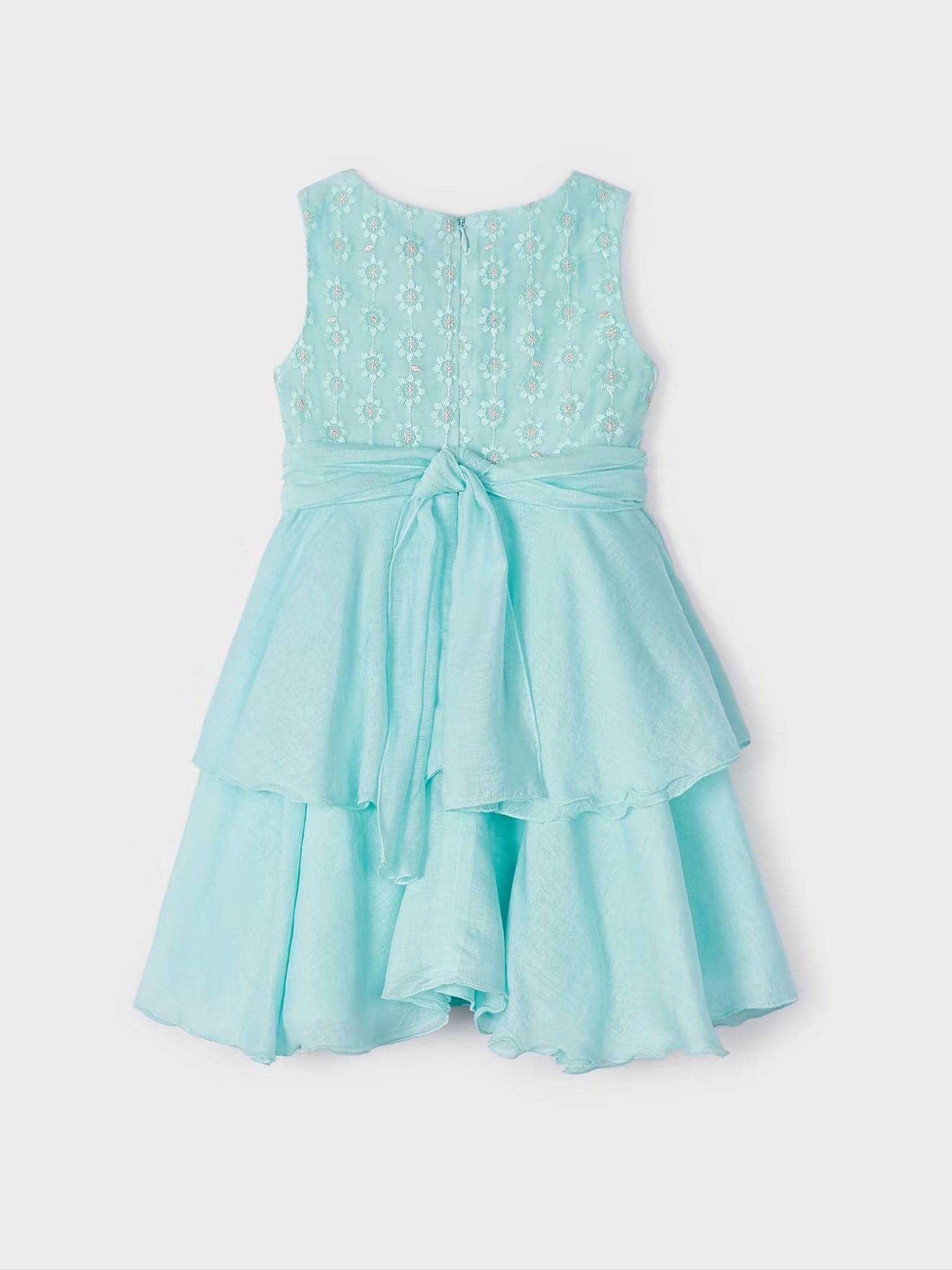Παιδικό φόρεμα με φούστα με βολάν και κέντημα 23-03912-074 | 23-03912-074