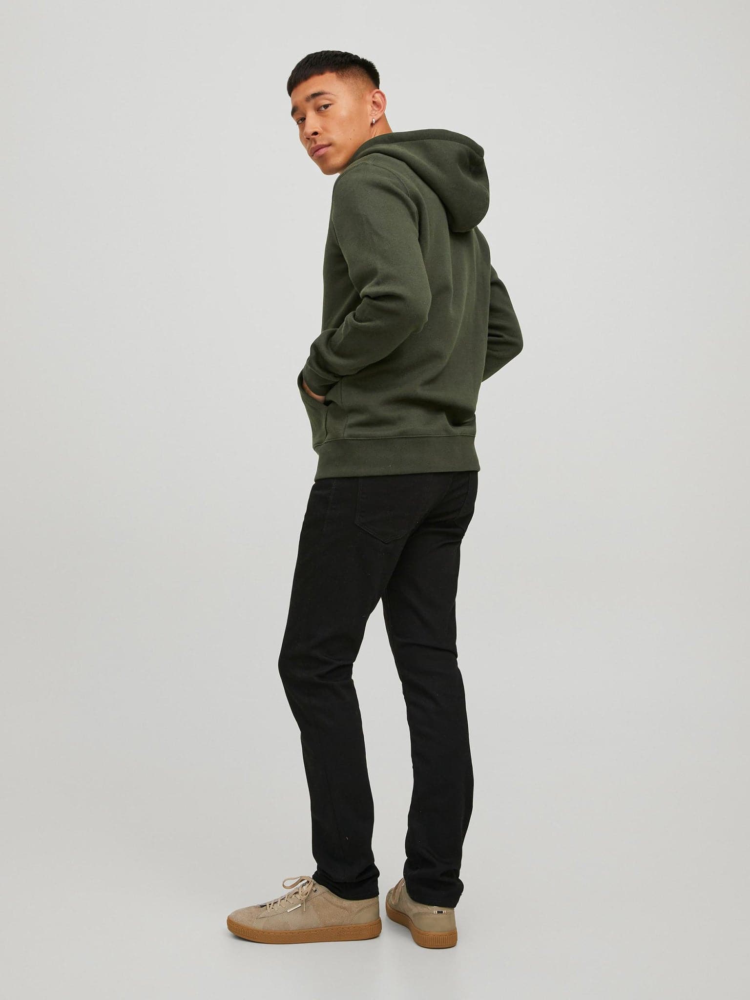 Ανδρική ζακέτα φούτερ JJESTAR BASIC SWEAT ZIP HOOD NOOS 12210830 | 12210830