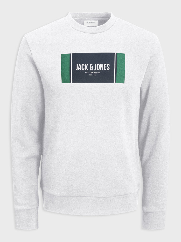 Ανδρική μπλούζα φούτερ μελανζέ JJHAYATO SWEAT CREW NECK BTS 12278616 | 12278616