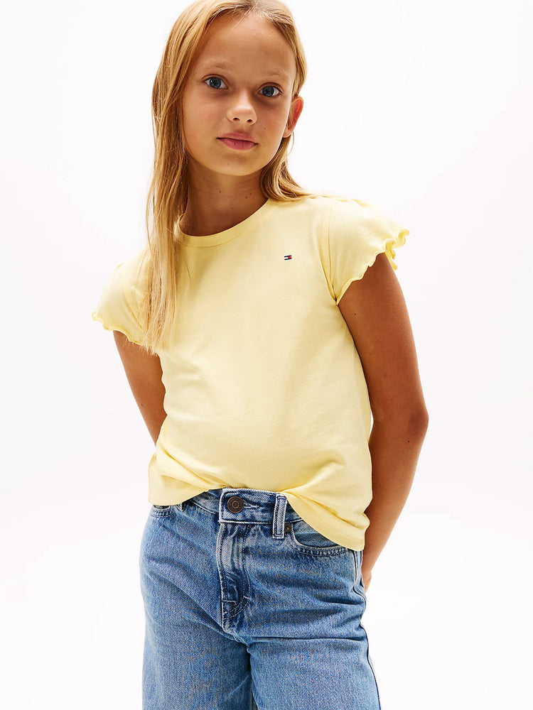 Εφηβική μπλούζα ESSENTIAL RUFFLE SLEEVE TOP S/S KG0KG07052ZF0 | KG0KG07052ZF0
