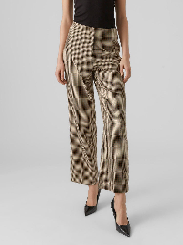 Γυναικείο παντελόνι VMRILLA STRAIGHT CHECK PANTS BOO 10297772 | 10297772