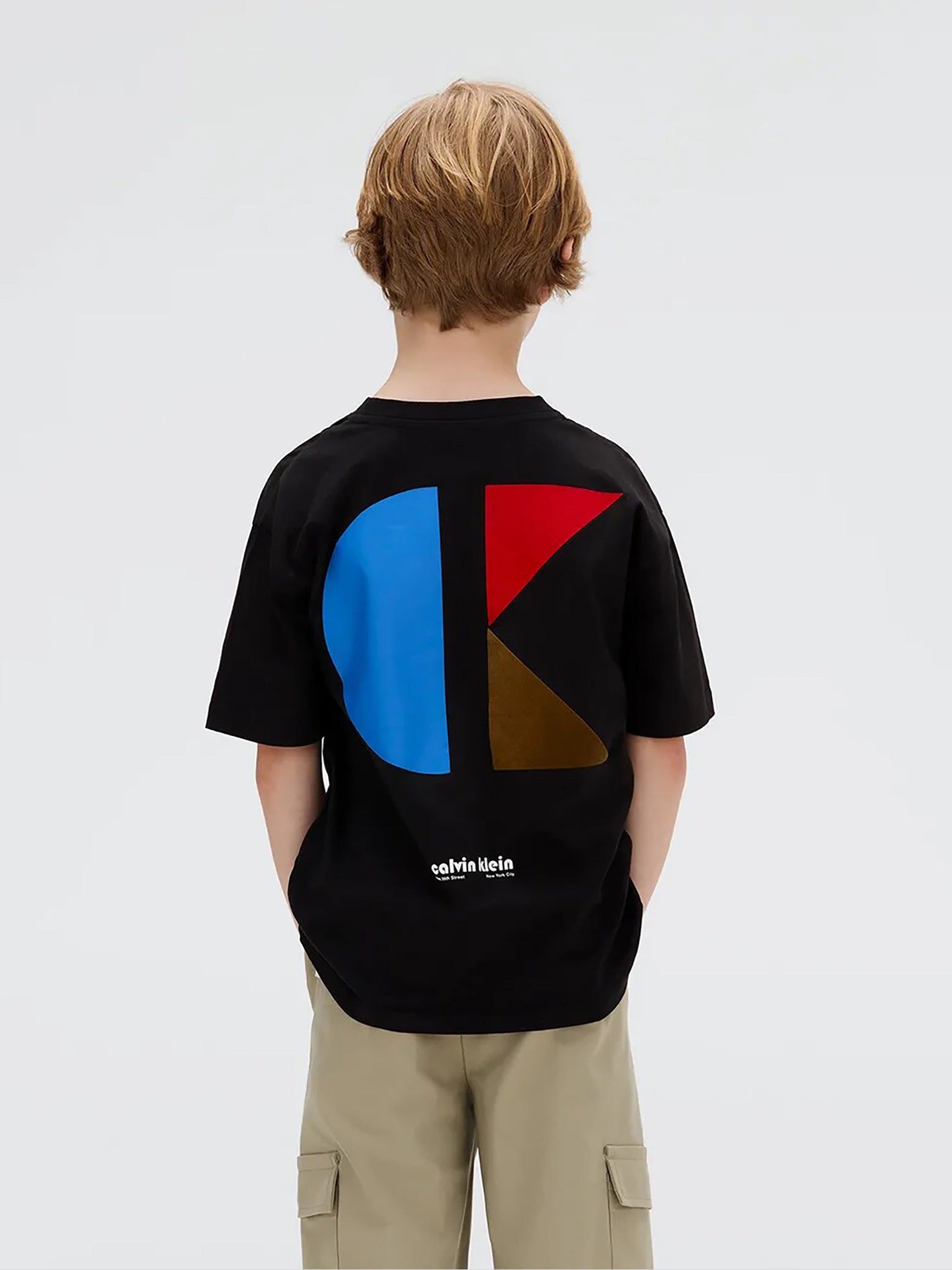 Παιδική μπλούζα μακό GEO CK BACKPRINT RELAXED TEE IB0IB02543BEH | IB0IB02543BEH