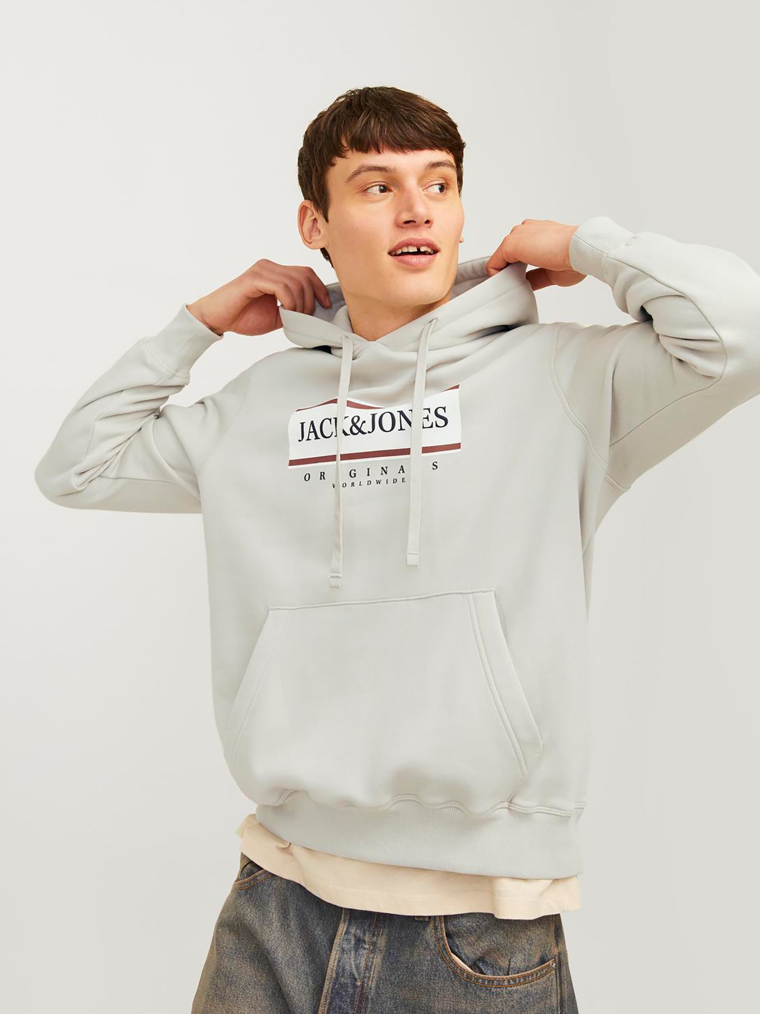 Ανδρική μπλούζα φούτερ JORFREDERIKSBERG BOX SWEAT HOOD 12262513 | 12262513