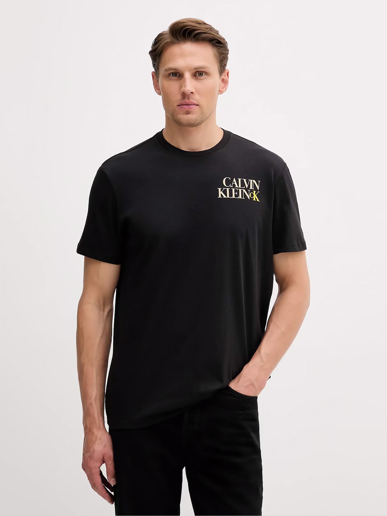 Ανδρικό t-shirt SS 30S E CK NY WRD LV04RC844GUB1 | LV04RC844GUB1