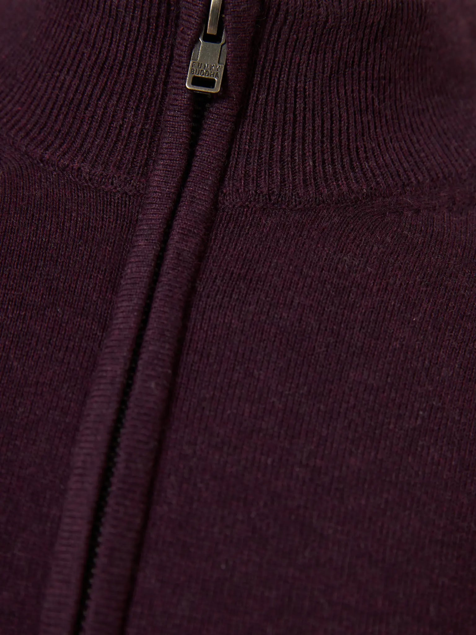 Ανδρική μπλούζα πλεκτή μελανζέ FBM010-003-09 PLUM MEL | FBM010-003-09