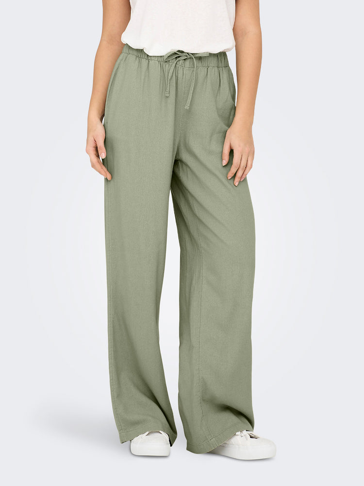 Γυναικεία παντελόνα ONLCARO MW LINEN BL PULL-UP PANT CC PNT 15291807 | 15291807