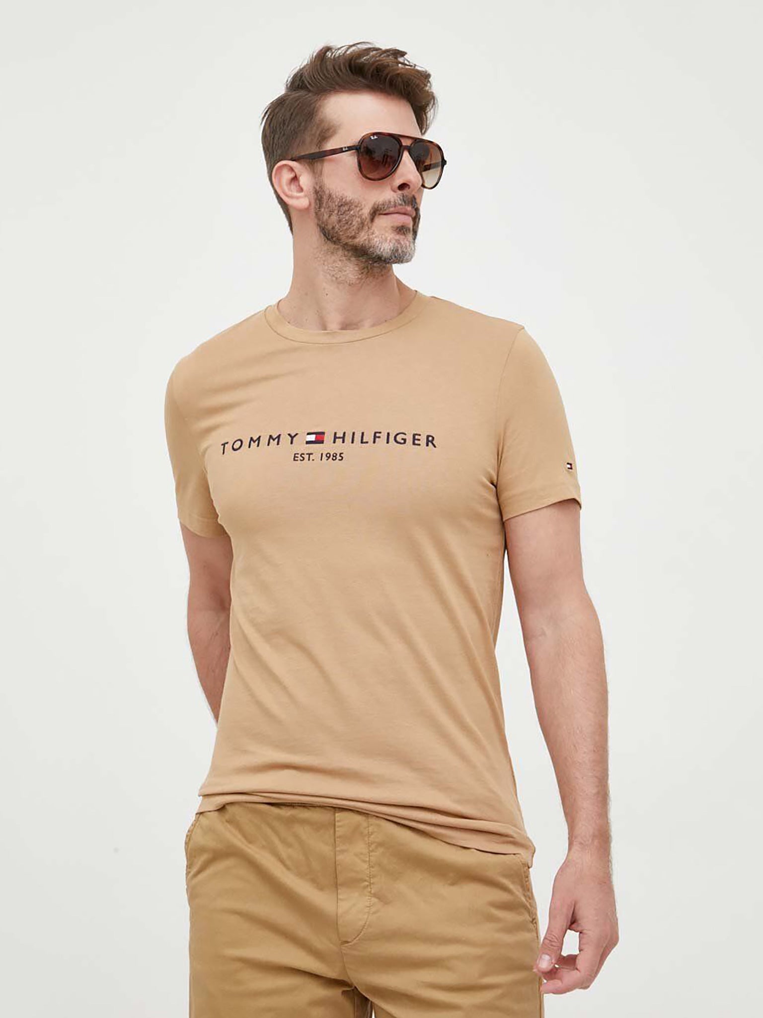 Ανδρικό t-shirt slim fit TOMMY LOGO TEE MW0MW11797RBL | MW0MW11797RBL