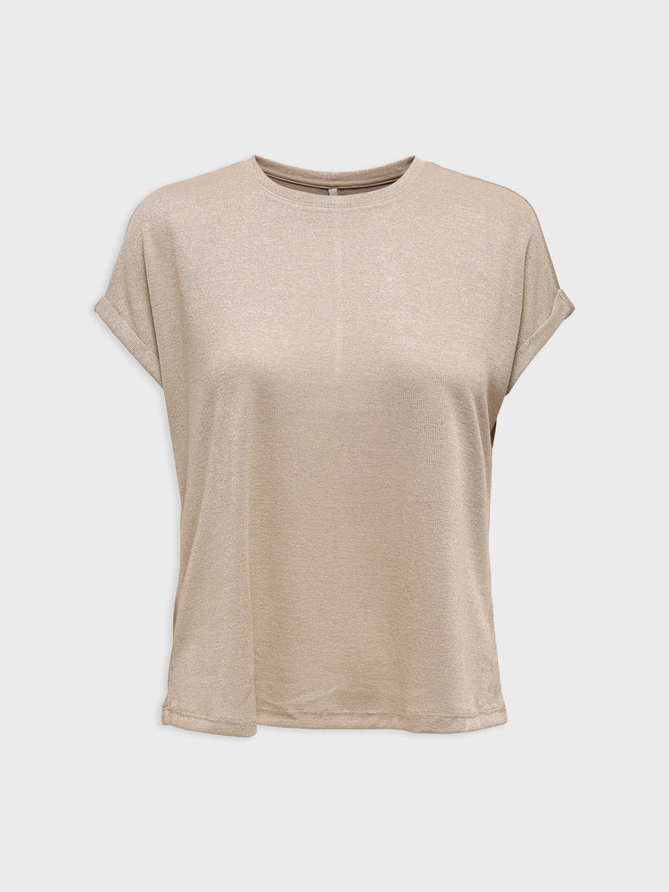 Γυναικεία μπλούζα γκλίτερ ONLAMBER LIFE S/L O-NECK SHINE TOP JRS 15343485 | 15343485