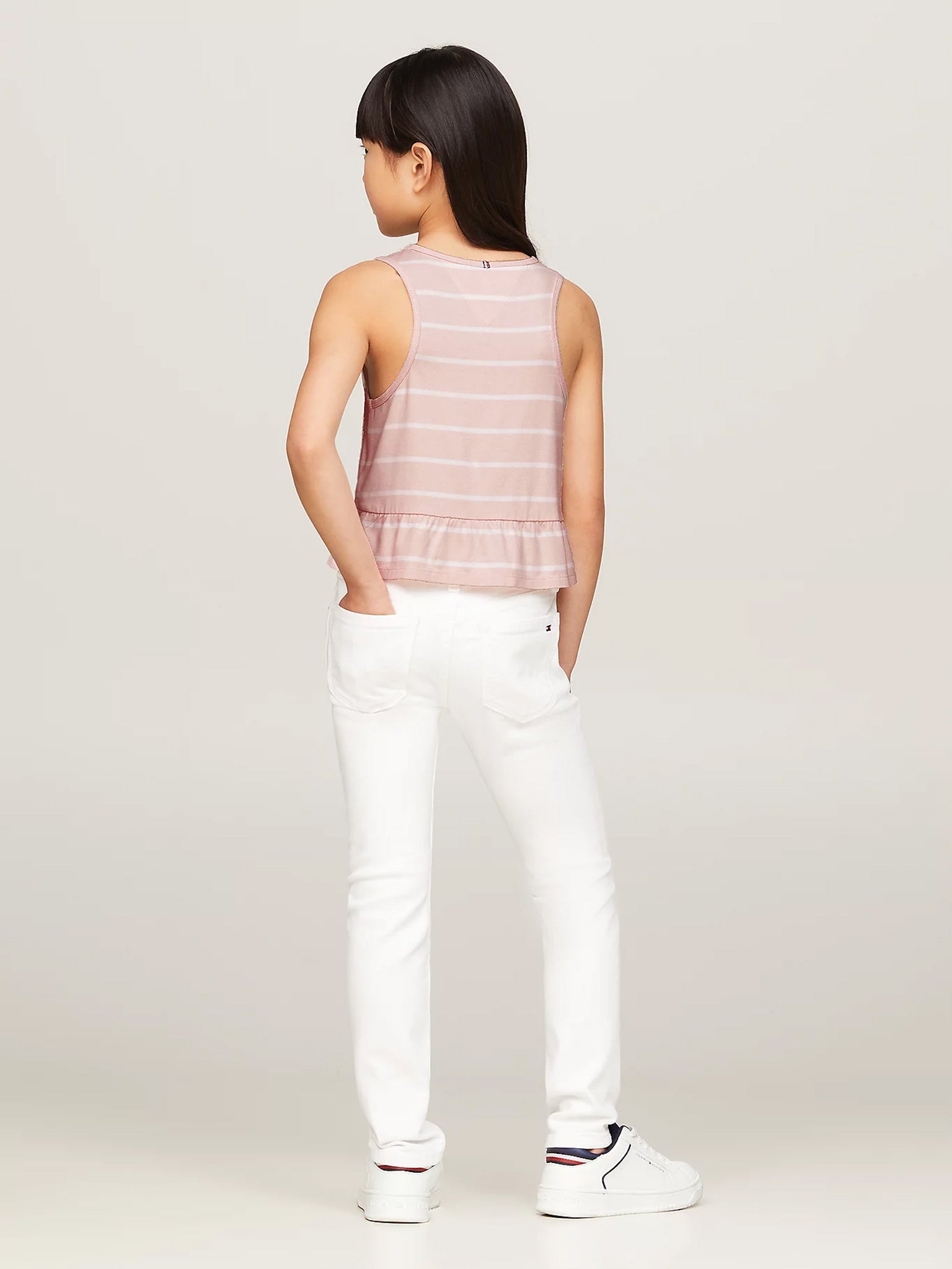 Παιδική μπλούζα ριγέ PEPLUM STRIPE TOP SLVLS KG0KG07908TJQ | KG0KG07908TJQ