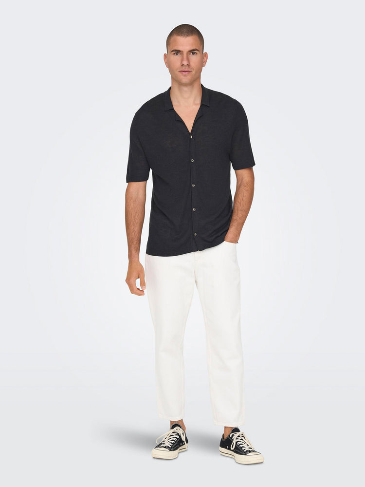 Ανδρικό παντελόνι τζιν ONSAVI TAPE CROP ONE WHITE 6595 PIM 22026595 | 22026595