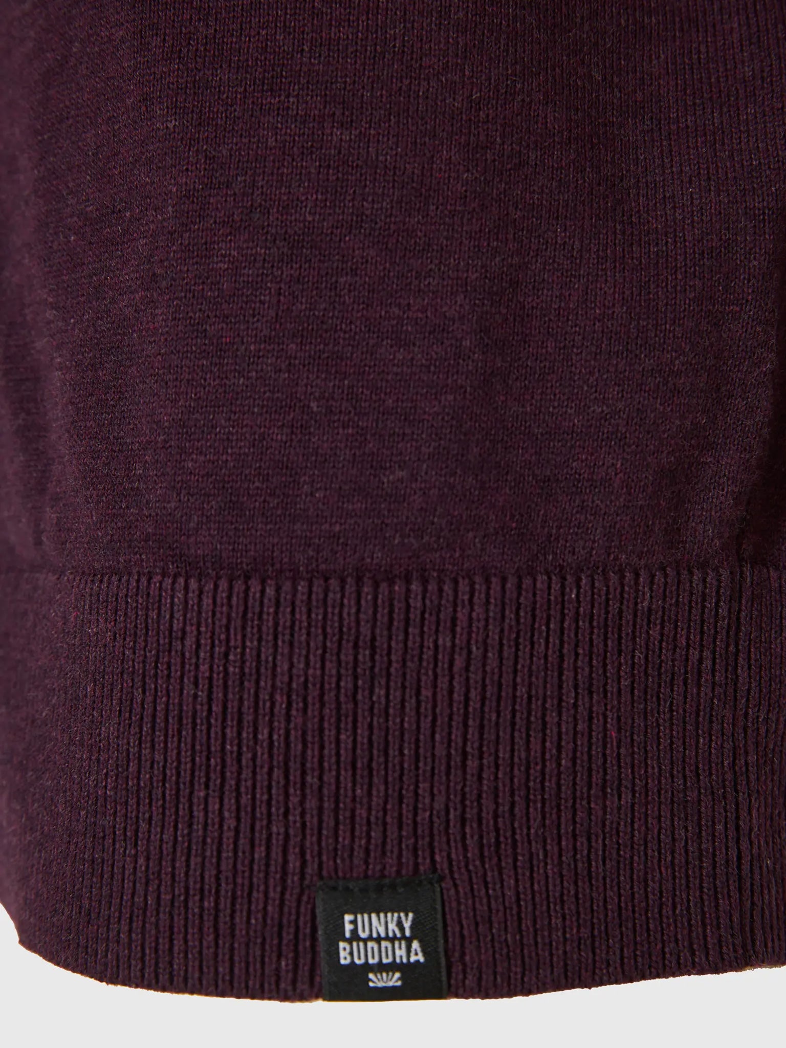 Ανδρική μπλούζα πλεκτή μελανζέ FBM010-003-09 PLUM MEL | FBM010-003-09