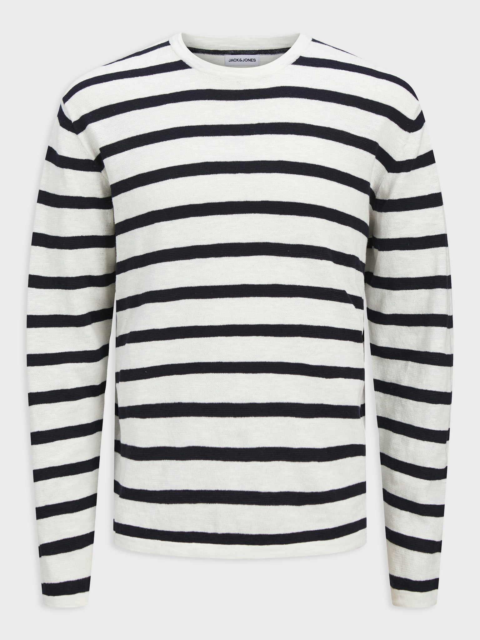 Ανδρική μπλούζα ριγέ JJESUMMER KNIT CREW NECK SN 12269631 | 12269631