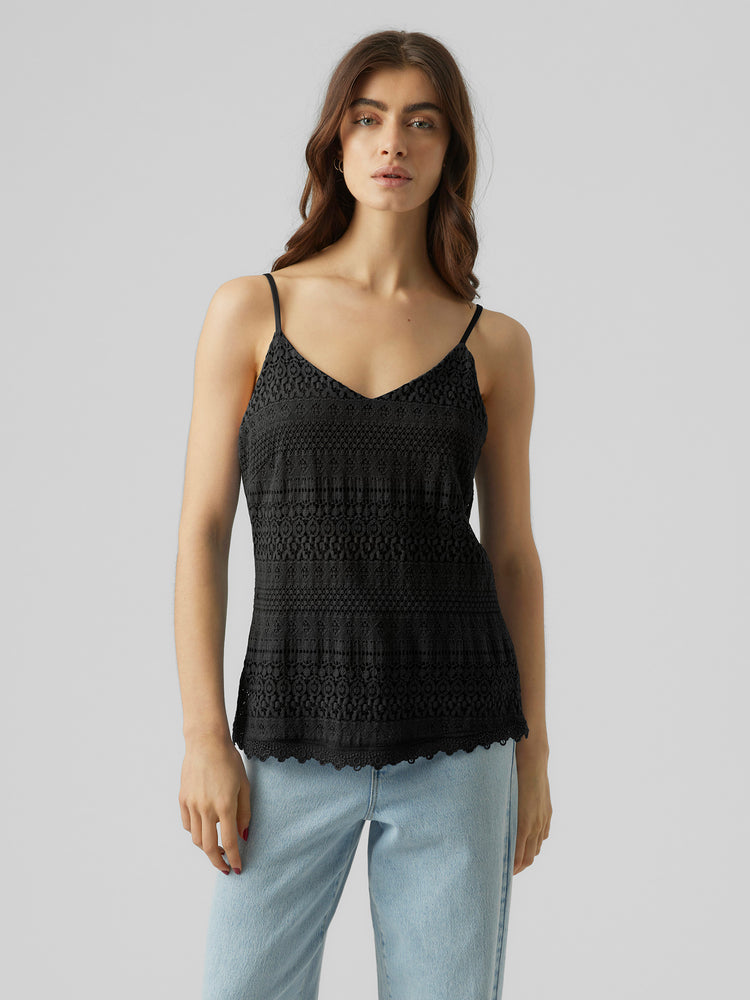 Γυναικείο top διάτρητο VMHONEY LACE SINGLET WVN 10190150 | 10190150