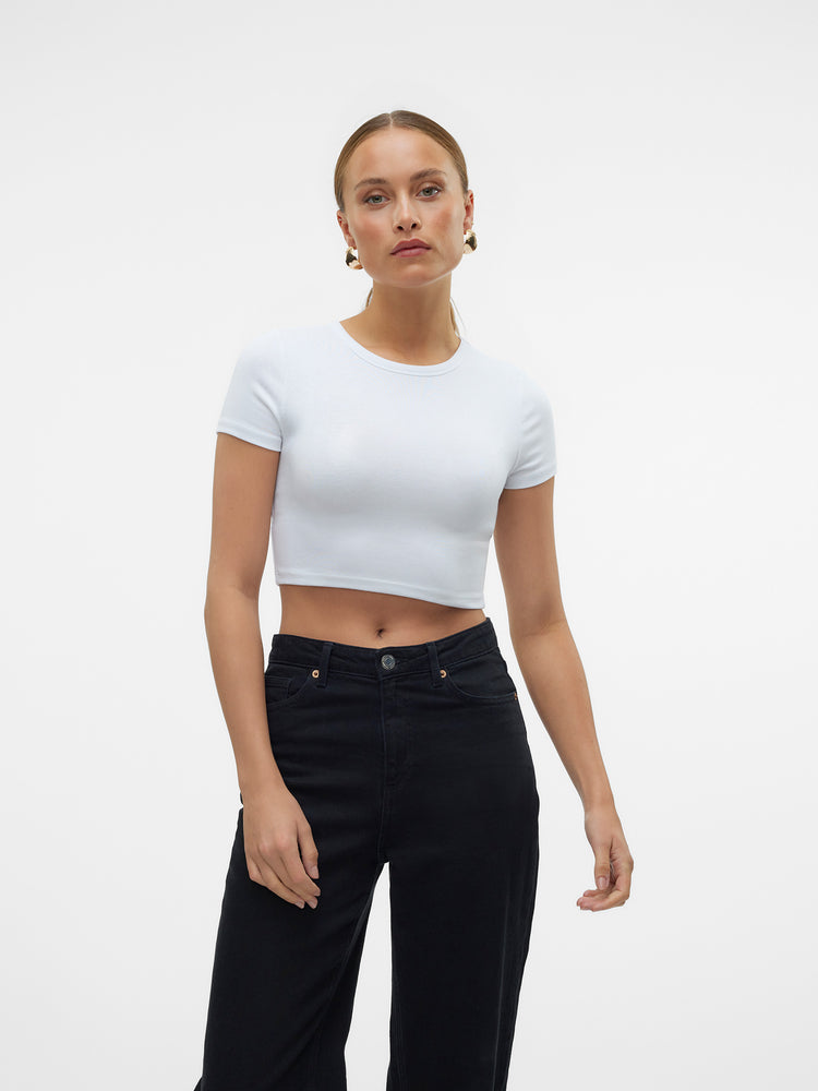 Γυναικεία μπλούζα crop SNMARYON SS O-NECK TOP JRS 10328920 | 10328920