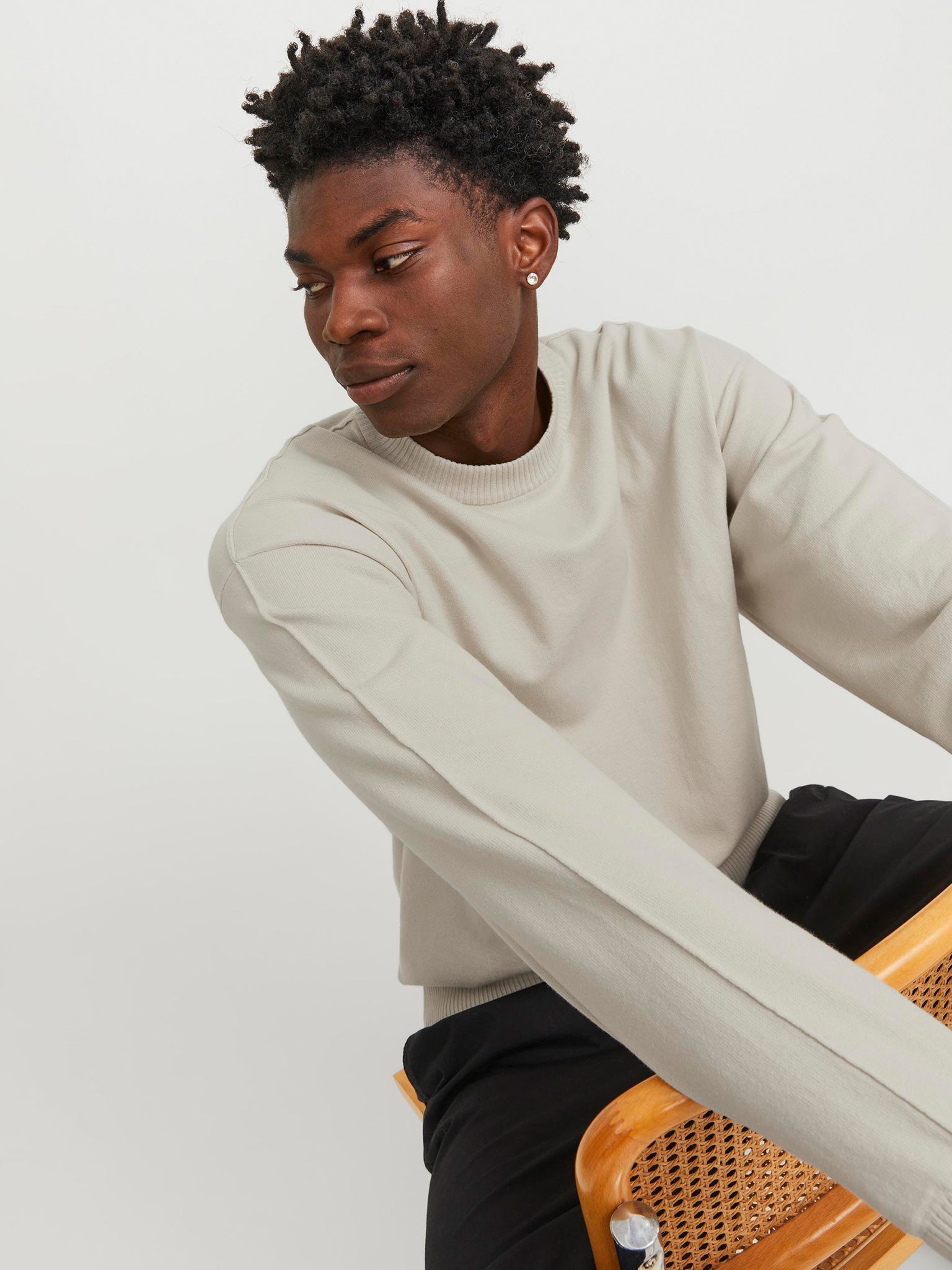 Ανδρική μπλούζα πλεκτή JCOCOLLECTIVE KNIT CREW NECK 12251556 | 12251556