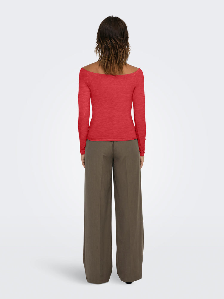 Γυναικεία μπλούζα έξωμη ONLGLAMOUR L/S BOAT NECK TOP BOX CC JRS 15339763 | 15339763