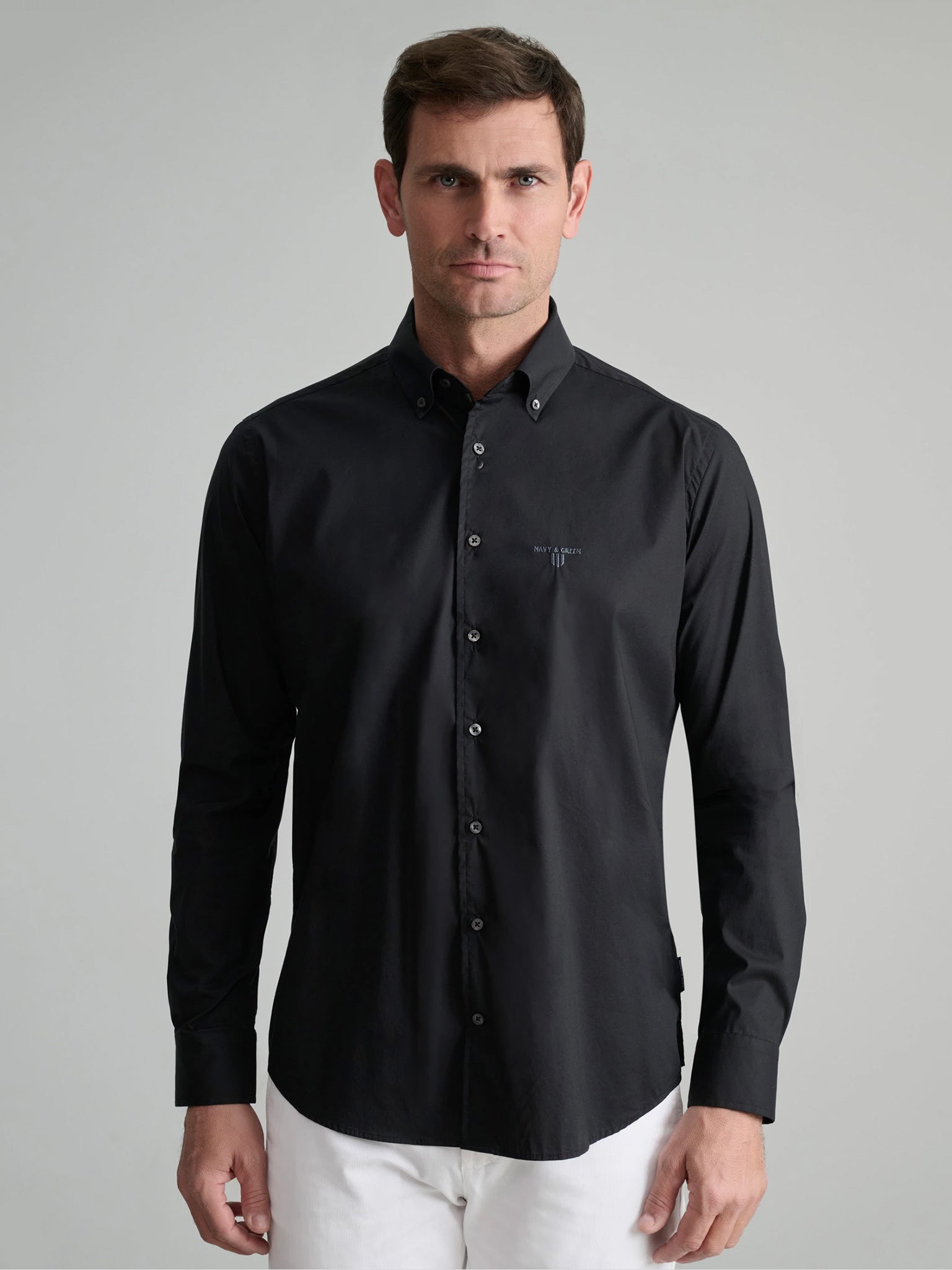 Ανδρικό πουκάμισο black 24NG.SD61/1B.6 | 24NG.SD61/1B.6