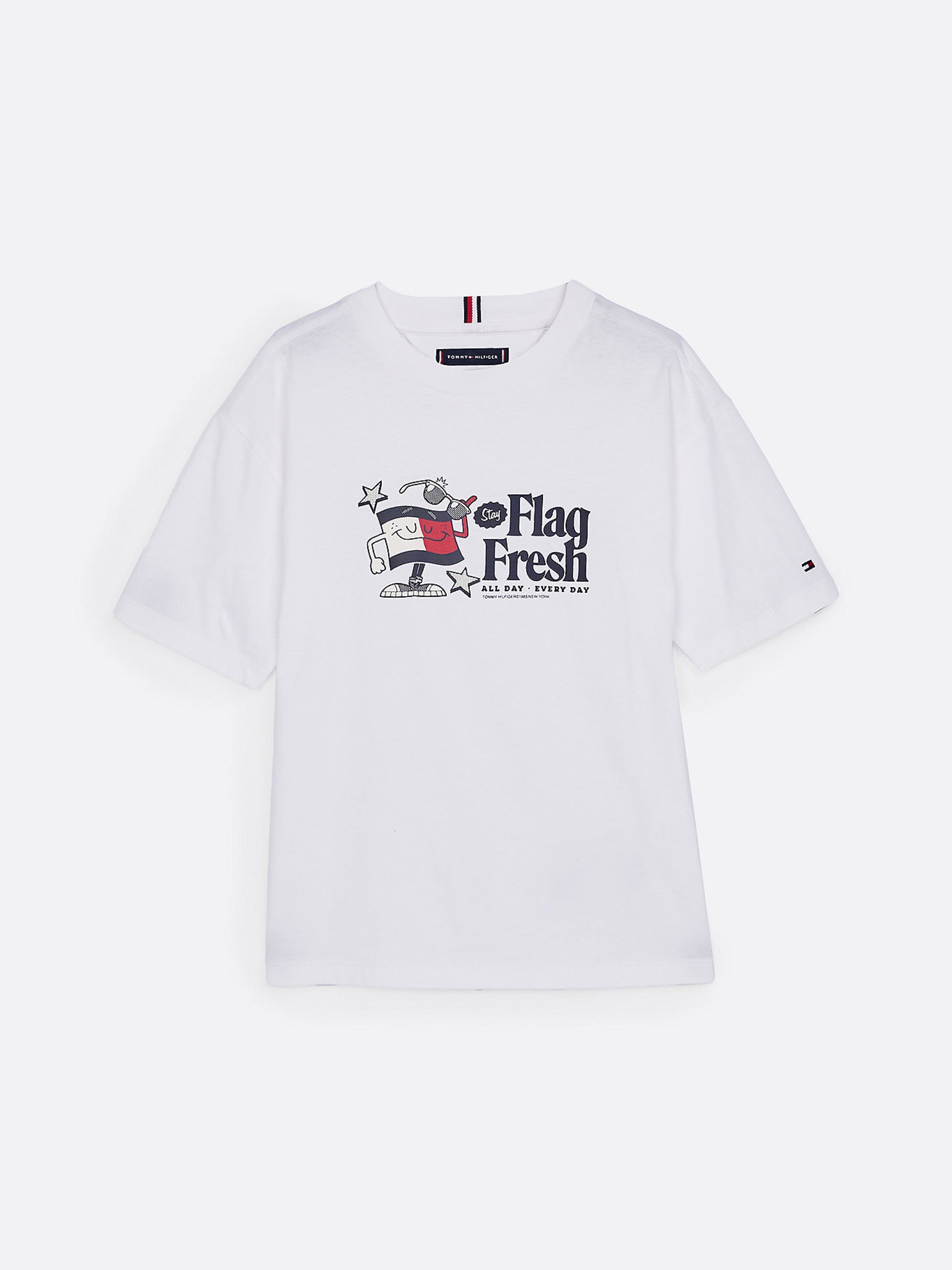 Παιδική μπλούζα μακό FLAG FUN TEE SS KB0KB09354YBR | KB0KB09354YBR